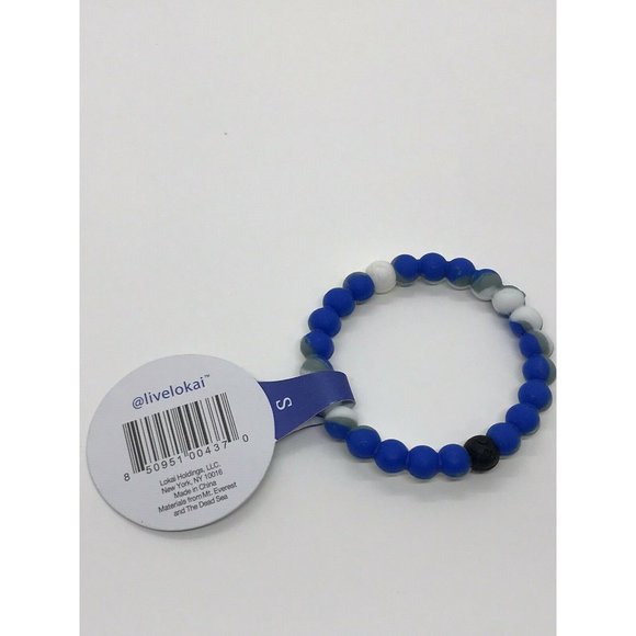 Lokai Find Your Balance Bracelet Blue Gray And White Discovery Size Small - Picture 3 of 5